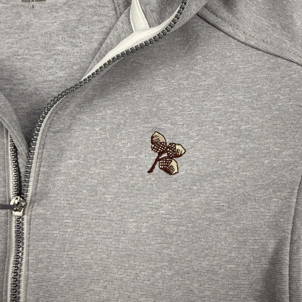 Zero Restriction Womens Gray 1/4 Zip Performance Hoodie Thumbhole Small Acorn - Picture 5 of 13